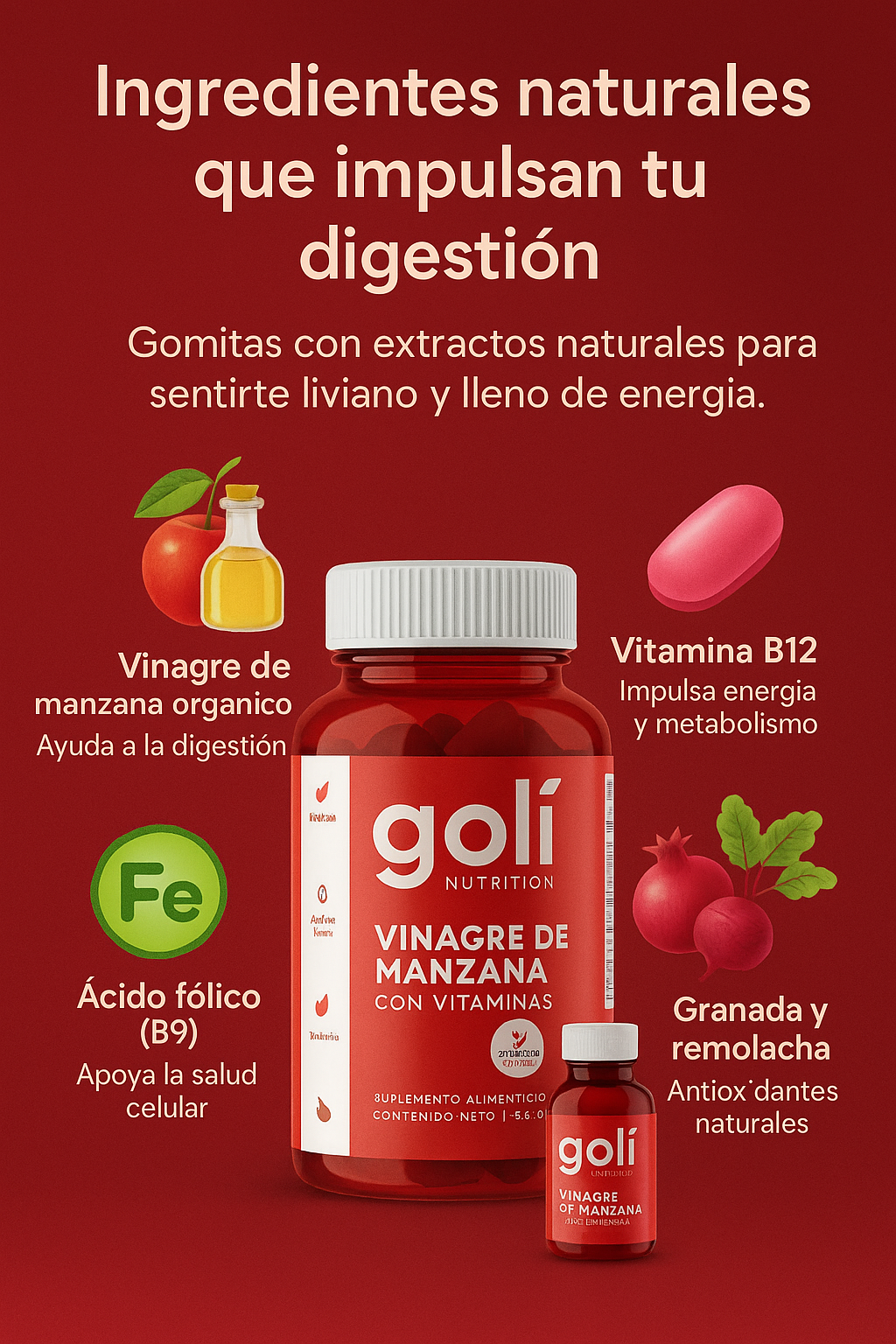 Gomas Goli Nutrition Vinagre De Manzana