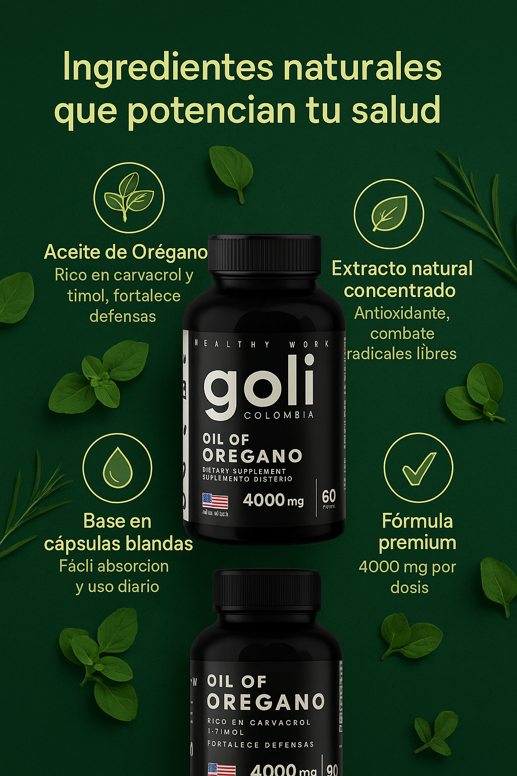Aceite De Oregano Goli